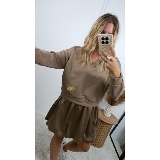 Komplet bluza z sukienką Peru fango