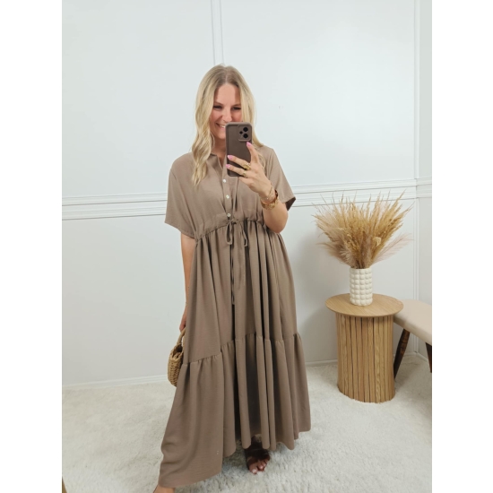 Sukienka Irene mokka plus size