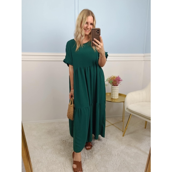 Sukienka Gracja plus size butelkowa zieleń