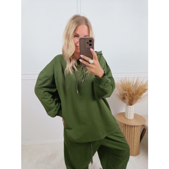 Komplet bawełniany Modern II plus size khaki