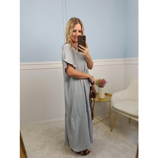 Sukienka Gracja plus size jasno szara