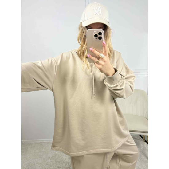 Komplet bawełniany Modern II plus size beżowy