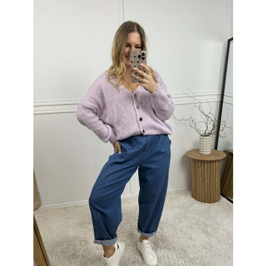 Krótki kardigan Monica lila