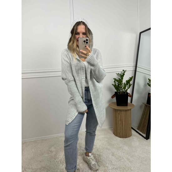 Kardigan midi Chloe szary