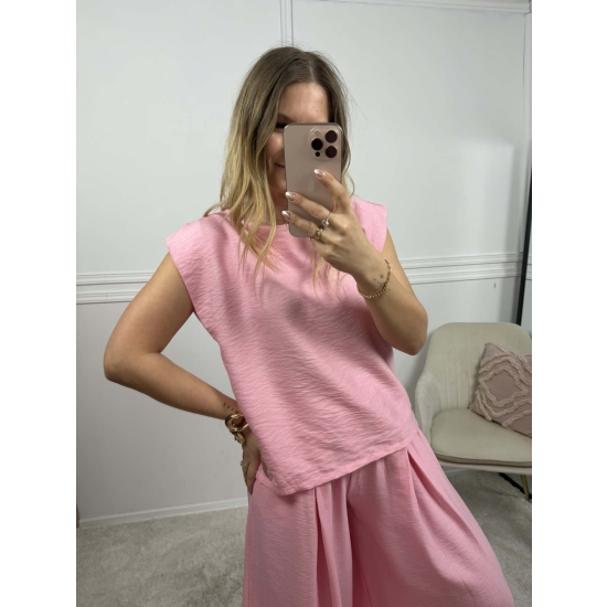 Komplet wiskozowy Carmen różowy