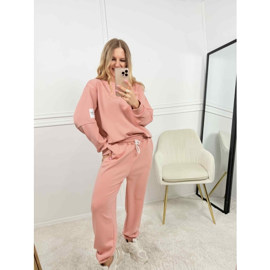 Komplet wiskozowy Zarka morelowo różowy