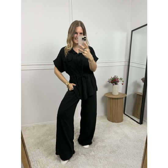 Komplet z koszulą Ewo czarny