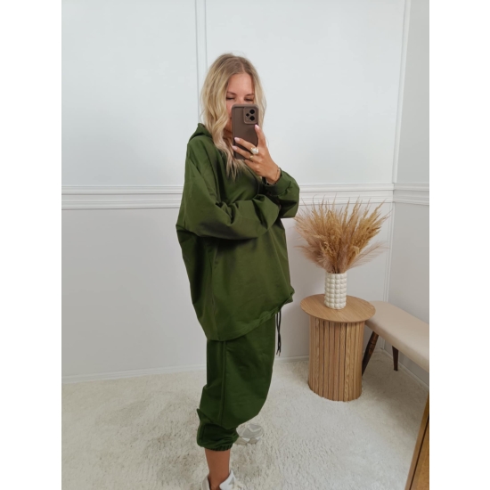 Komplet bawełniany Modern II plus size khaki