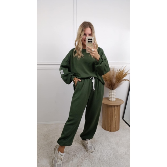 Wiskozowy komplet dresowy Zarka khaki