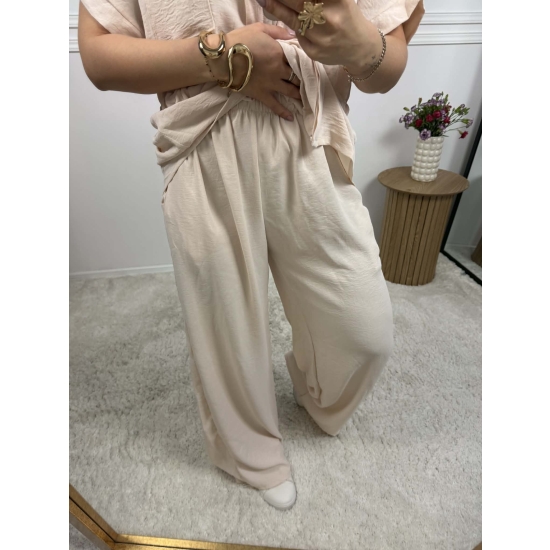 Komplet z koszulą Ewo beżowy